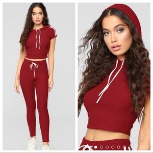 Red & White Stripe Two Piece Set NWT